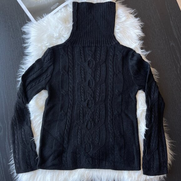 Size XS Turtleneck Wool Black Sweater Price Firm - Picture 4 of 10